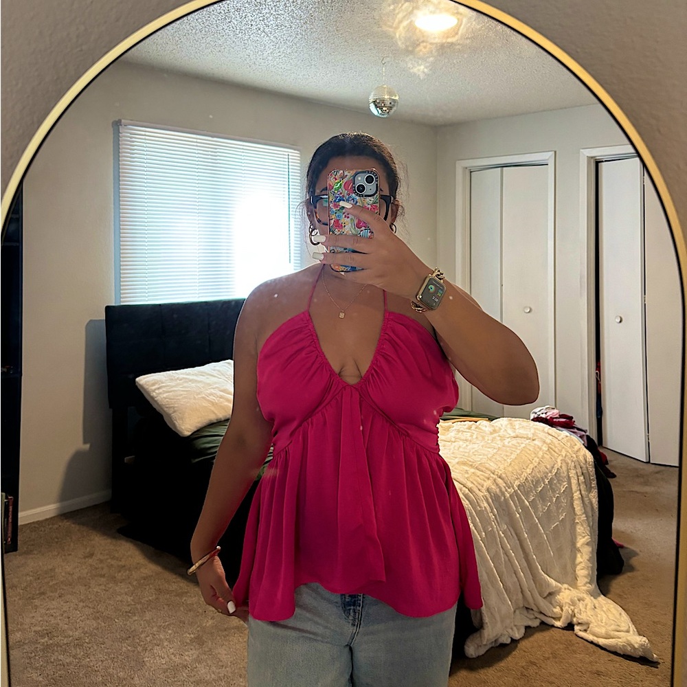 Vibrant Pink Halter Top